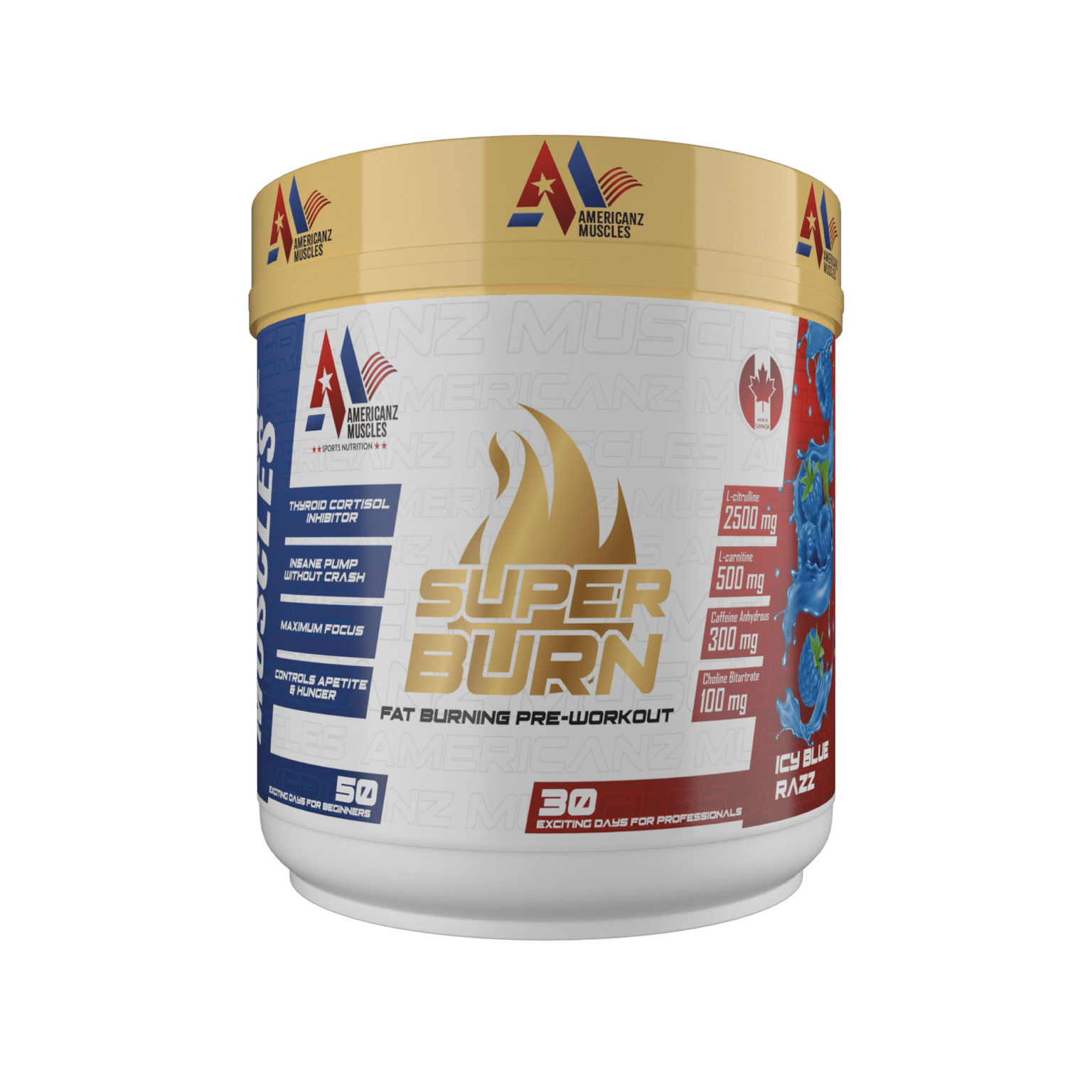 Super Burn Fat Burning Pre Workout – Icy Blue