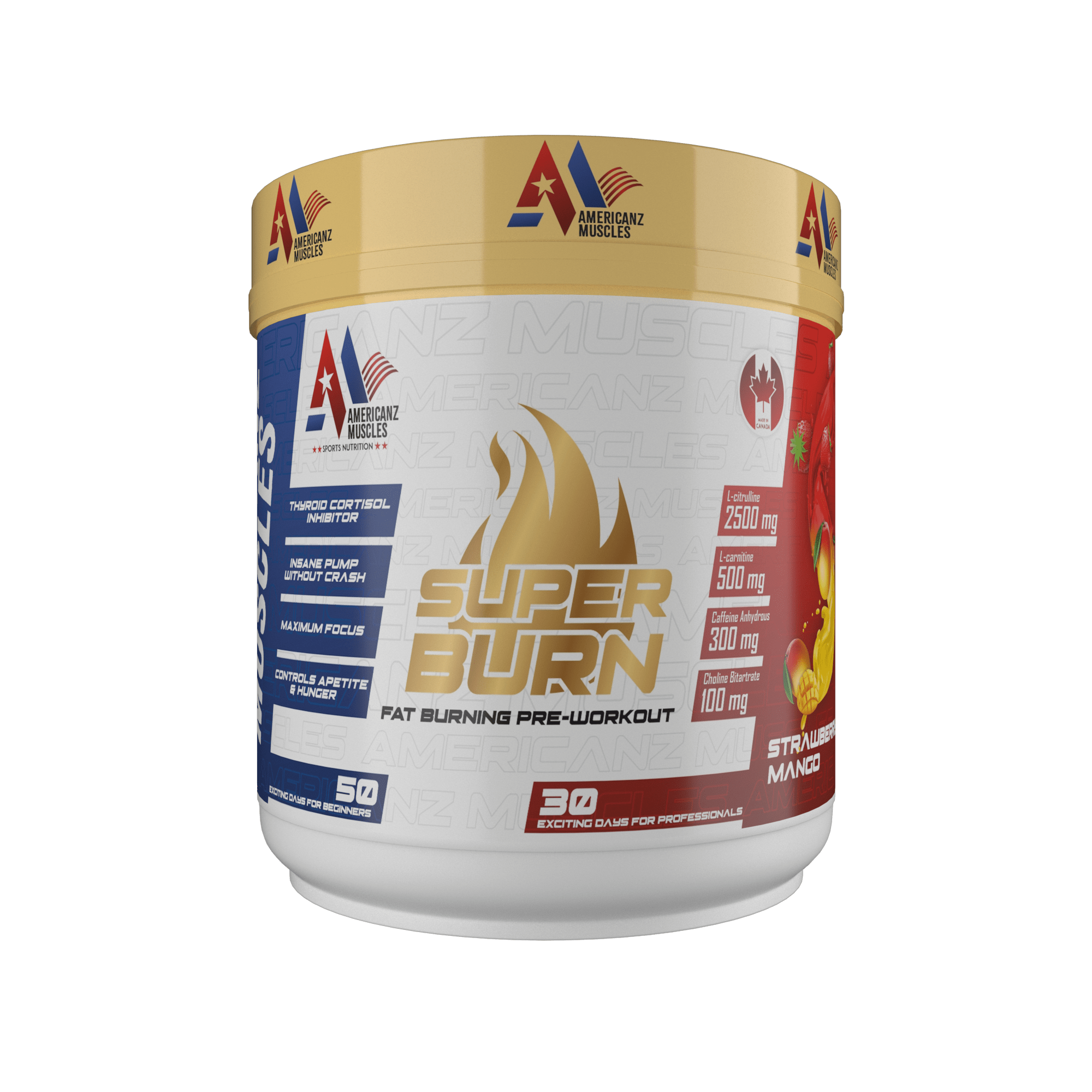 Super Burn Fat Burning Pre Workout – Strawberry Mango