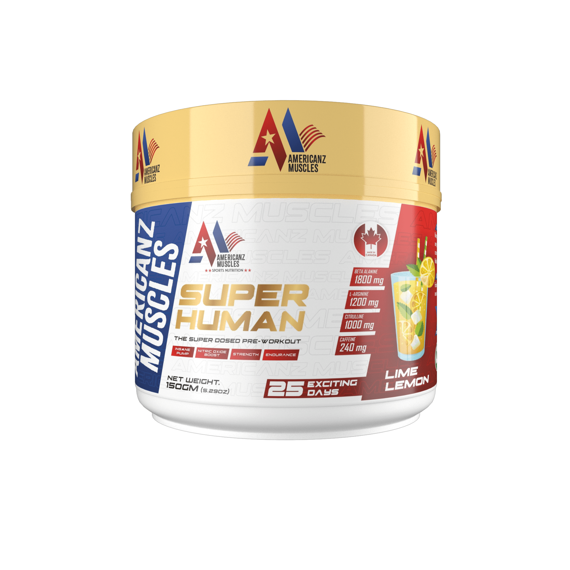 Super Human Preworkout Lime Lemon